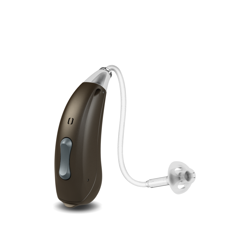 ReSound Omnia Mini RIE 60 with standard receiver Warm Grey